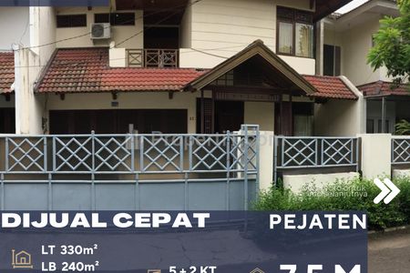 Dijual Cepat Rumah Bagus 2 Lantai Lokasi Strategis di Daerah Pejaten Jakarta Selatan