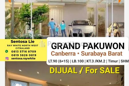 Dijual Rumah Grand Pakuwon Canberra Tandes Surabaya Barat dekat Food Junction, Sekolah Sampoerna Academy