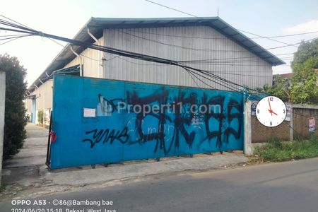 Jual Cepat Gudang HGB Siap Pakai Luas Tanah 1600 m2, Bangunan 1000 m2 Akses Kontainer di Pangkalan 1, Narogong, Bekasi Kota, Jawa Barat