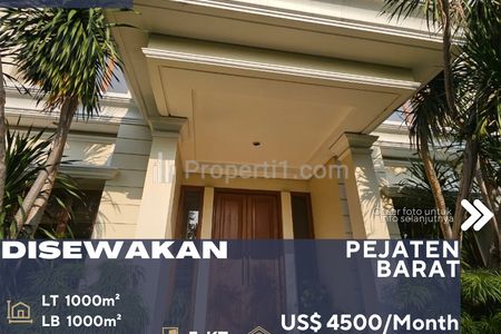 Disewakan Rumah Mewah Cocok untuk Expatriate Kedutaan Besar atau Embassy di Pejaten Barat Jakarta Selatan