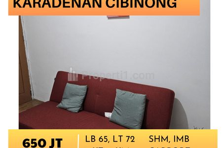 Jual Rumah Bogor Karadenan Cibinong Bogor, Terbaru Cakep 2 Lantai, Dekat ke Stasiun Cilebut