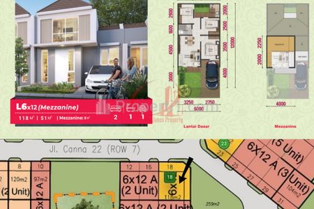 Dijual Rumah Cluster Canna L6x12+ Mezzanine di Tangerang