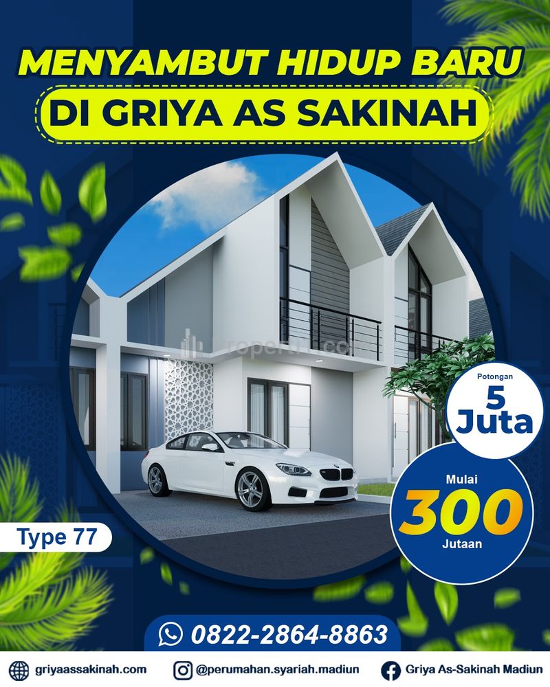 Jual Rumah Syariah Madiun 2 Menit SMPN 1 Geger, Legalitas SHM