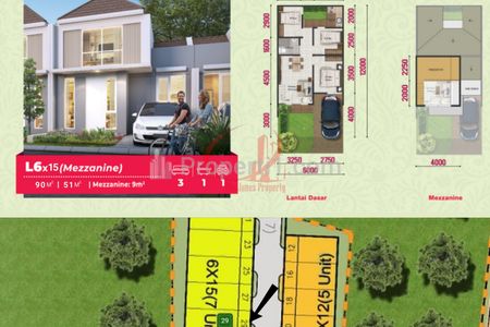 Dijual Rumah Cluster Canna L6x15 Mezzanine di Tangerang