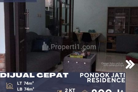 Dijual Murah Rumah Dalam Komplek Perumahan Cluster di Daerah Pondok Aren, Tangerang Selatan