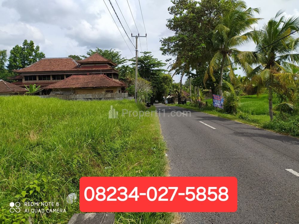 Disewakan Tanah 2825 m2 di Kaba-kaba Tabanan, Dekat Seseh, Munggu, Canggu, Bali