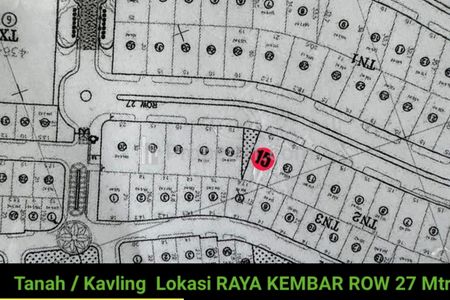 Dijual Tanah Kavling LANGKA  451 m2 di North Emerald Mansion Citraland Surabaya - RAYA KEMBAR - Row Jalan LEBAR 27 Meter