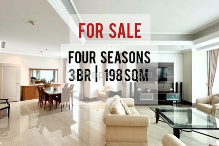 Jual Apartemen Four Seasons Termurah, Furnished, 3+1BR, 198sqm, Ready to Used, Very Well Maintained, Direct Owner