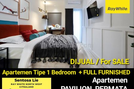 Dijual Apartemen Pavilion Permata Tipe 1 Bedroom Full Furnished Modern, Strategis Dekat Grand Sungkono Lagoon, Akses Tol Satelit, Ciputra World M