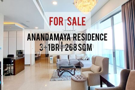 Sewa Apartemen Anandamaya Residence – 3+1 BR 268 m2 Furnished, Ready to Move in, ALSO AVAILABLE OTHER UNITS