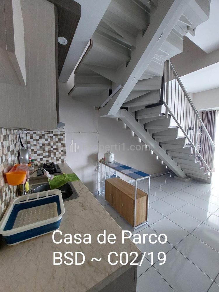 Disewakan Apartemen Cantik di Casa de Parco BSD Serpong 2 Kamar Tidur 2 Kamar Mandi Fully Furnished