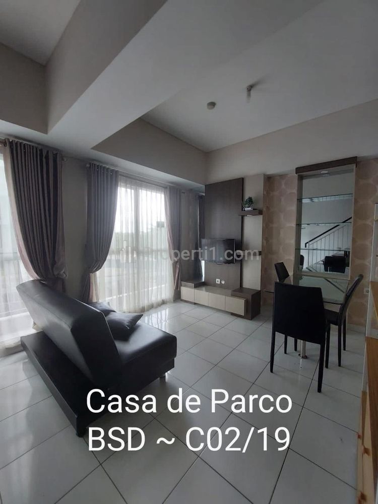 Sewa Apartemen Cantik di Casa de Parco BSD Serpong 2 Kamar Tidur 2 Kamar Mandi Fully Furnished