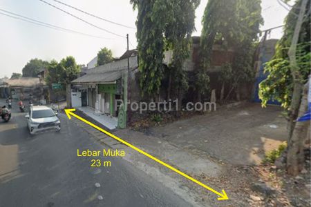 Jual Tanah Pinggir Jalan Mess AL Jatisampurna Bekasi, Lebar Muka 23 m, Jual Cepat Butuh Uang Segera