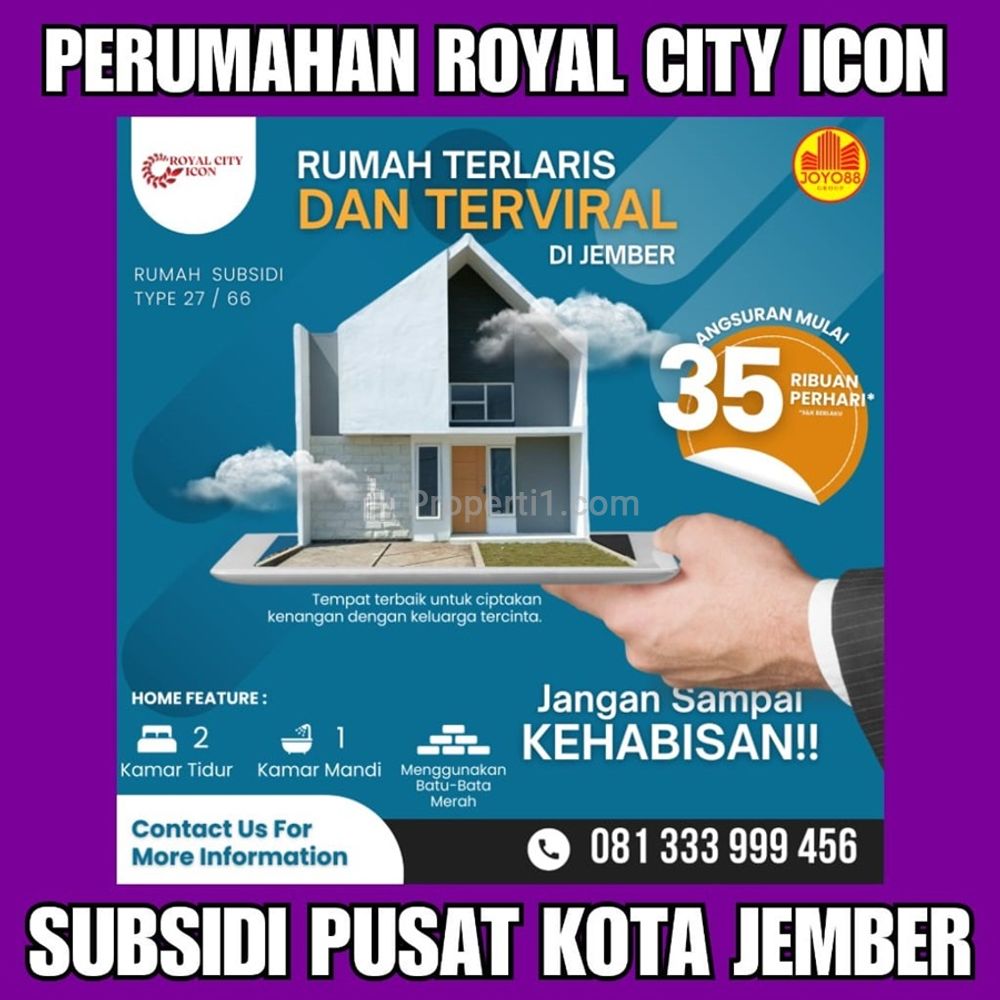 Dijual Rumah Viral Terlaris Tanpa DP Perumahan Pusat Kota Jember Terstrategis Minimalis Modern