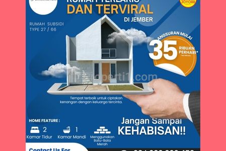 Dijual Rumah Perumahan Jember Subsidi Terlaris Viral Grand Puri Bunga Nirwana Kampus Dan Royal City Icon Pusat Kota