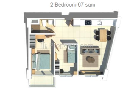 Jual Apartemen Tamansari Bintaro Mansion Tangerang Selatan - 2 Bedroom 67 m2 Unfurnished