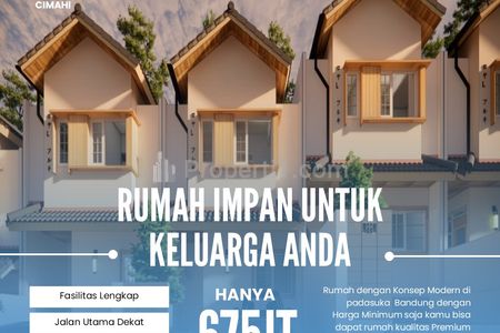 Dijual Rumah 600 Juta Dekat Surapati Core, Bonus Zen Garden & Water Heater, di Bandung