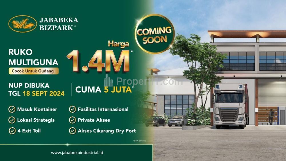 Dijual Gudang Multiguna di Pusat Kota Jababeka Cikarang Utara Bekasi Jawa Barat