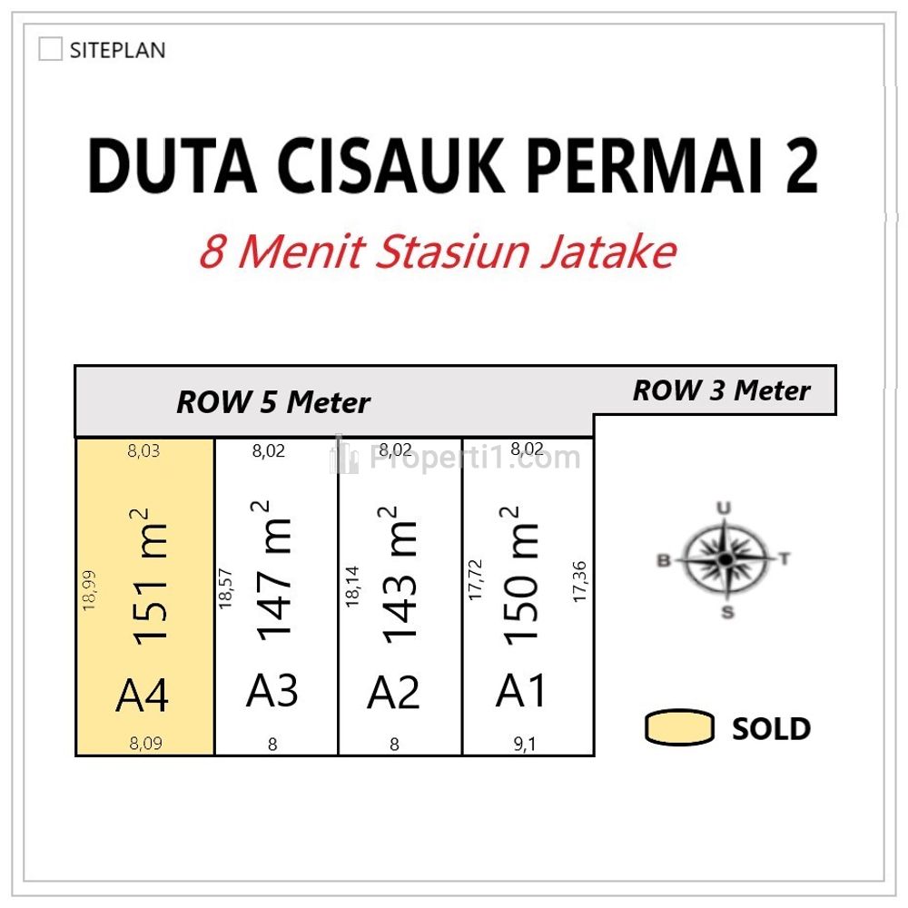 Dijual Tanah Dekat Stasiun Cicayur, Tangerang