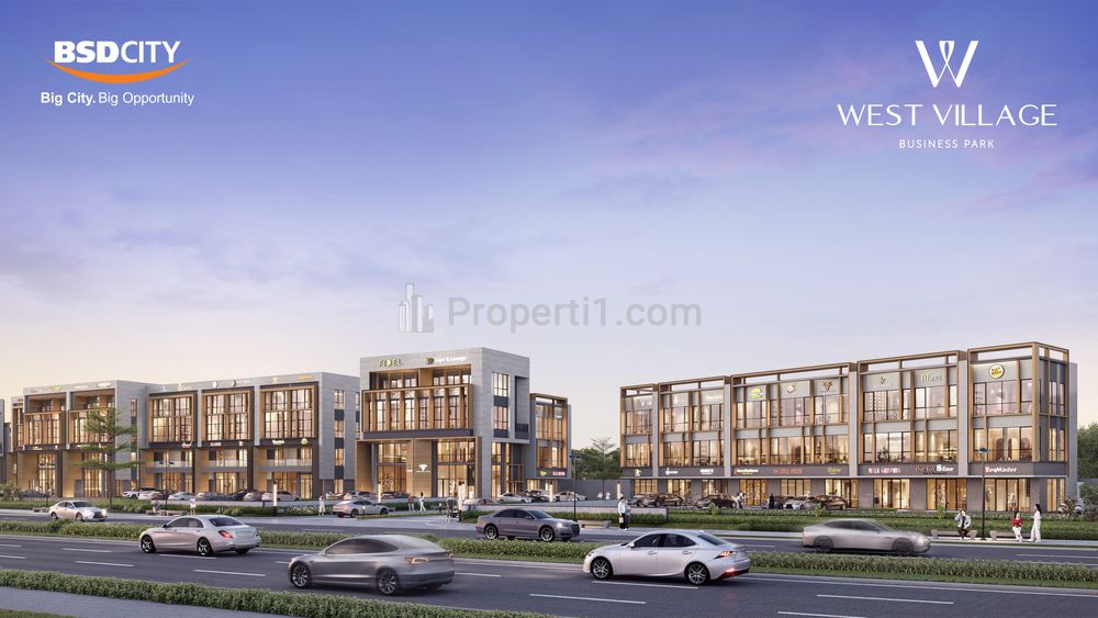 Dijual Ruko Studio Loft Hadap Jalan di BSD City Tangerang - Ruko West Village Tahap 2