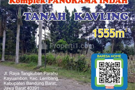 Sale Tanah Kavling Luas 1555 m2, Komplek Panorama Indah Jl. Raya Tangkuban Perahu, Bandung Barat