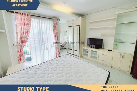 Jual Apartment Thamrin Executive Jakarta Pusat Dekat Grand Indonesia Tipe Studio Fully Furnished & Good View