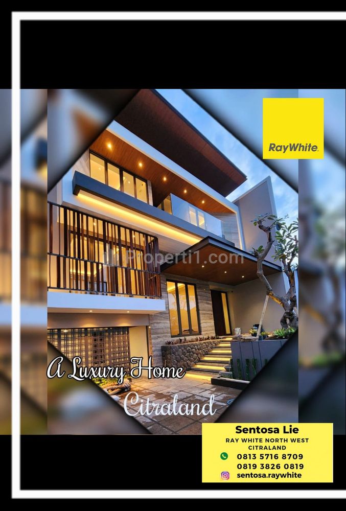 Dijual Rumah Bukit Golf Internasional Citraland Surabaya - PREMIUM GROHE Sanitary - Row Jalan DOUBLE SPESIAL Bonus SEMI FURNITURE New