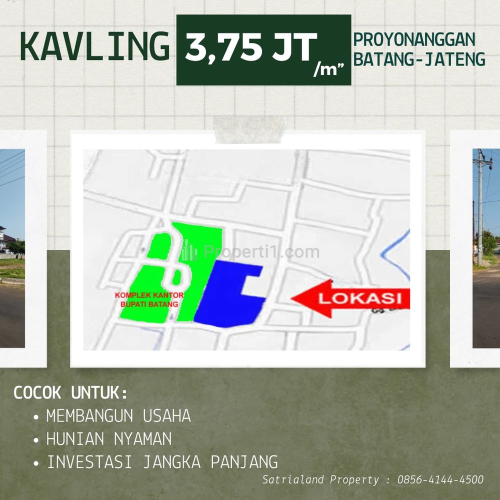 Jual Tanah Kavling Strategis Pusat Kota Batang - Jawa Tengah (Dekat KITB)