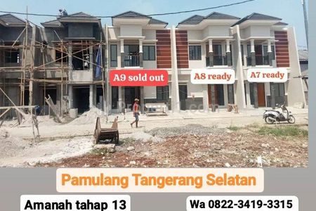 Jual Rumah 2 Lantai Cluster Amanah 13 di Pamulang, Tangerang Selatan