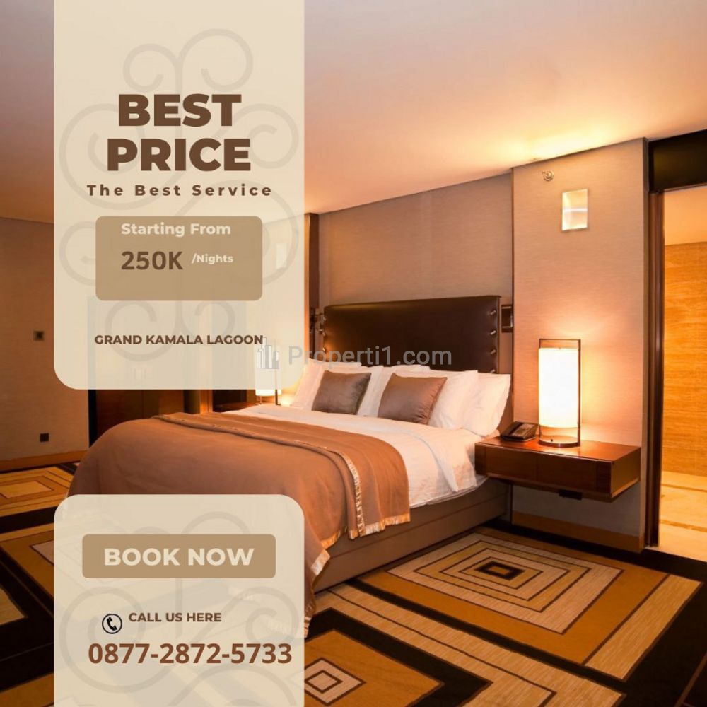 Sewa Harian Apartemen Grand Kamala Lagoon Tipe Studio Full Furnished