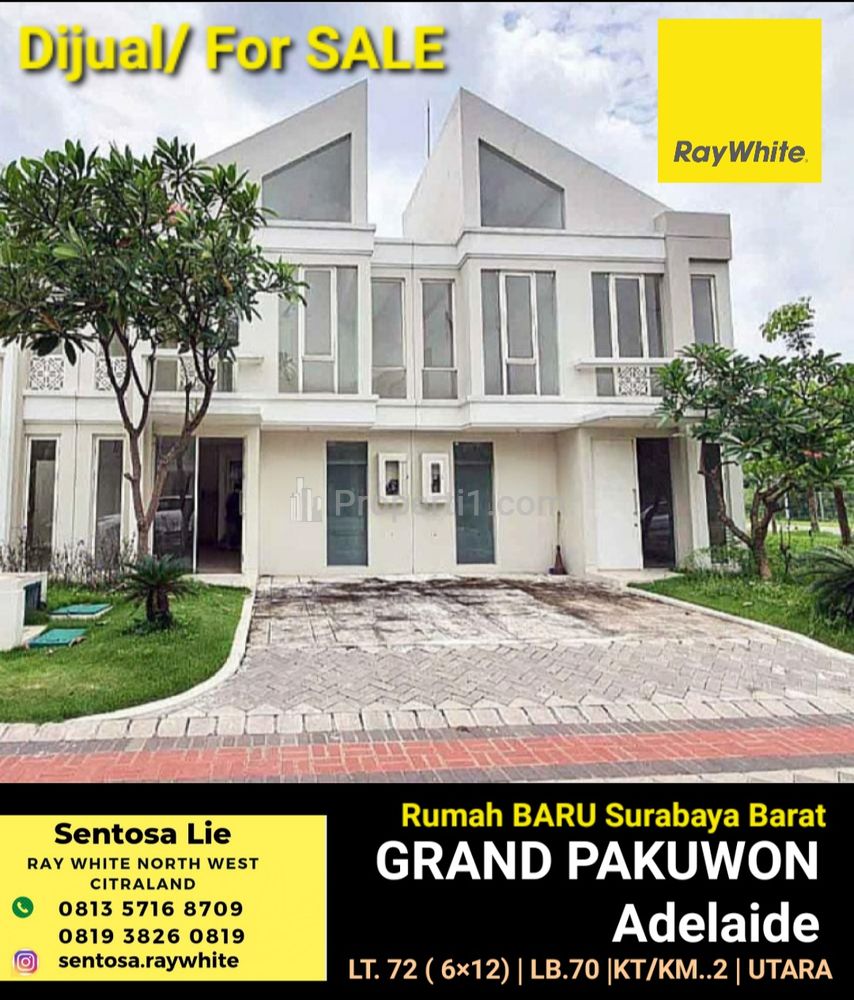 Jual Rumah Baru Grand Pakuwon Cluster Adelaide dekat Sekolah SAMPOERNA Academy, FOOD JUNCTION, Akses Jalan TOL