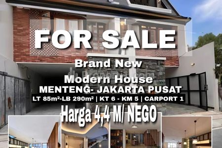 Jual Rumah Cluster Mewah Murah di Menteng, Jakarta Pusat