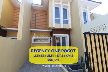 Jual Rumah Dekat Pasar Atom Kapas Krampung Kenjeran Suramadu di Regency One Jalan Pogot Surabaya Timur PPN Ditanggung Pemerintah