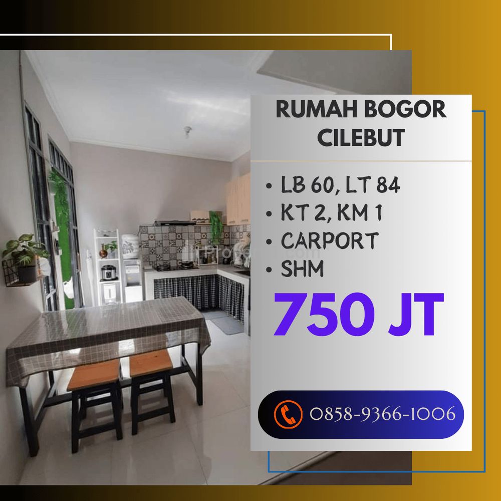 Jual Rumah Bogor Cilebut, Cakep Asri Dekat Stasiun Cilebut, Bogor