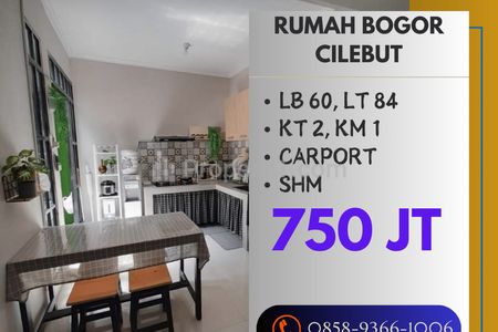 Jual Rumah Bogor Cilebut, Cakep Asri Dekat Stasiun Cilebut, Bogor