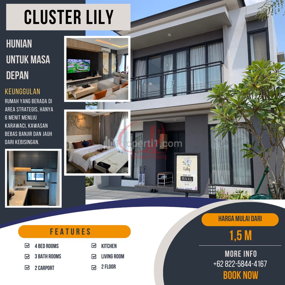 Dijual Rumah Mewah di Cluster Lily, Tangerang