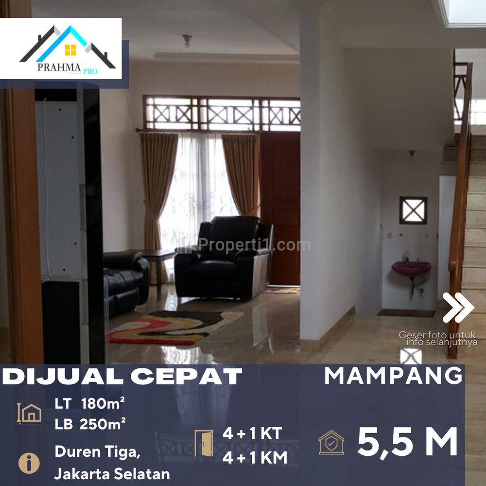 Dijual Cepat Rumah Dalam Kompleks Perumahan Bagus di Pancoran Jakarta Selatan