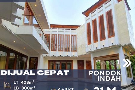 Jual Rumah Lux Tropical Modern with Big Pool di Pondok Indah Jakarta Selatan