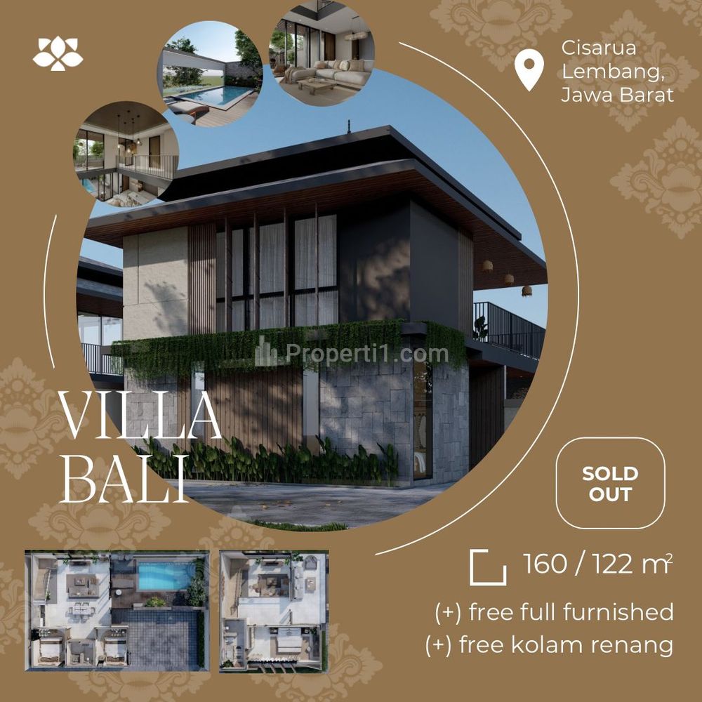 Jual Villa Modern Etnik Pertama di dan Satu-satunya di Jawa Barat Harga Promo Pasti Untung, Lokasi di Bandung