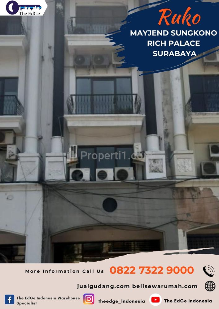 Sewa Ruko 4 Lantai Mayjen Sungkono Rich Palace Surabaya - The EdGe