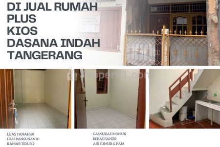 Dijual Cepat Rumah dengan Kios di Dasana Indah, Kelapa Dua Tangerang