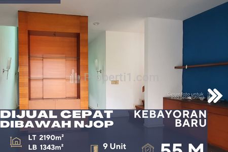 Dijual 9 Unit Townhouse Murah Harga di Bawah NJOP di Daerah Kebayoran Baru Jakarta Selatan