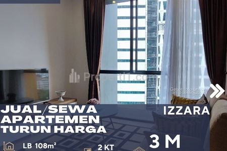 Dijual / Disewakan Apartemen Izzara 2BR Full Furnish di Daerah Cilandak Jakarta Selatan