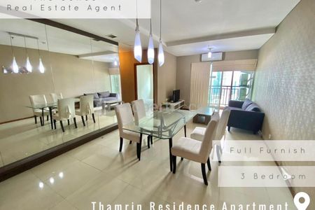 For Rent Apartemen Thamrin Residence Tower Alamanda Tipe 3+1 Bedroom Full Furnished, Dekat Mall Grand Indonesia, Plaza Indonesia, dan Thamrin