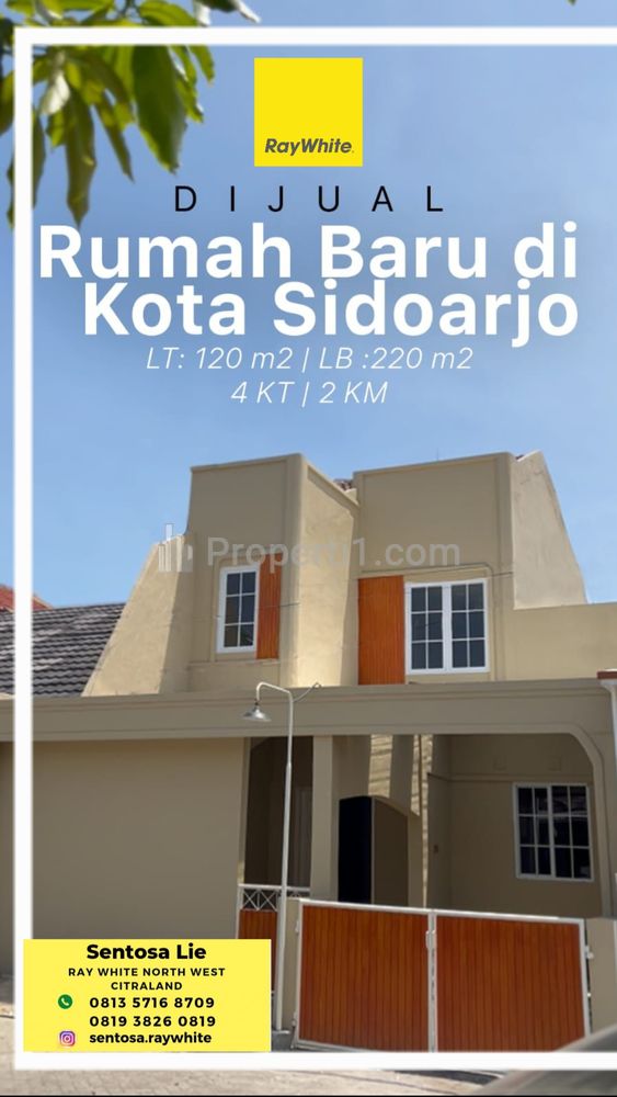 Jual Murah Rumah Baru di Perumahan  Sidoarjo Kota -5 Menit Ke Alun-Alun Kota - Spesial Row Jalan Lebar 4 Mobil