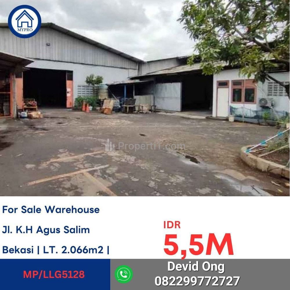 Jual Lelang Gudang MURAH di Jl K.H. Agus Salim, Bekasi