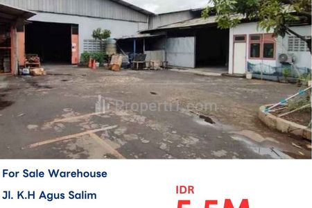 Jual Lelang Gudang MURAH di Jl K.H. Agus Salim, Bekasi