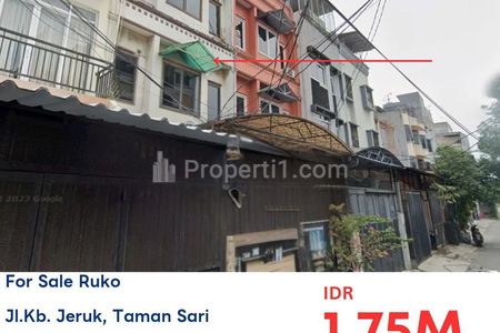 Dijual Ruko MURAH di Kebon Jeruk, Taman Sari, Jakarta Barat