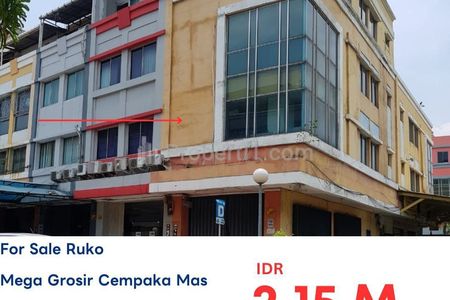 Dijual MURAH Ruko Komplek Mega Grosir Cempaka Mas di Jalan Letjen Suprapto, Jakarta Pusat