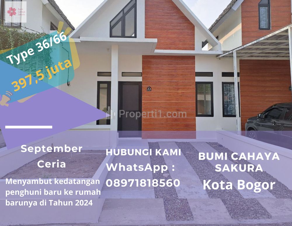 Dijual Rumah Minimalis dan Modern Kota Bogor Dekat Stasiun Cilebut